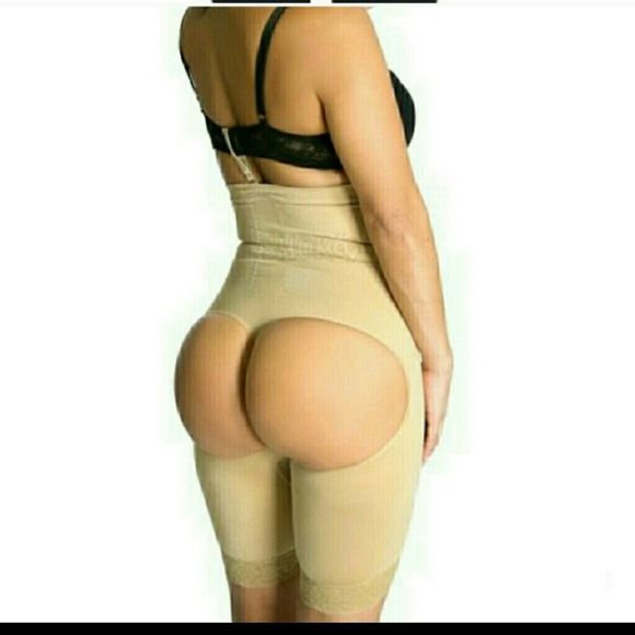 Butt LiFter Shaper with Tummy ando TightM-L black 23" to 32" inchesM-L bei